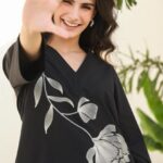 Women's Nature's Stitch Embroidered Cotton Co-Ord Set