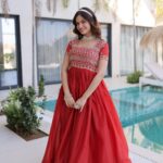 Women's Designer Embroidered Party Wear Gown with Sequins & Zari Work