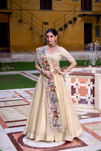 Women's Premium Raspberry Lehenga Choli with Embroidered Dupatta | Designer Wedding & Festive Wear | Shaarika