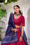 Shaarika Tasar Silk Bandhani Print Navratri Lehenga with Gotta Patti Dupatta