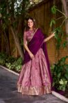 Shaarika Dupion Silk Zari Weaving Lehenga Set with Shimmer Dupatta
