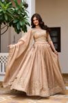 Women's Premium Pure Crunchy Lehenga Choli with Dupatta | Heavy Embroidery Sequins Wedding Wear | Shaarika