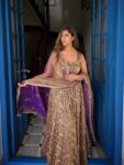 Women's Premium Fendy Silk Gown Sharara & Dupatta Set | Heavy Embroidery Sequins Party Wear | Shaarika