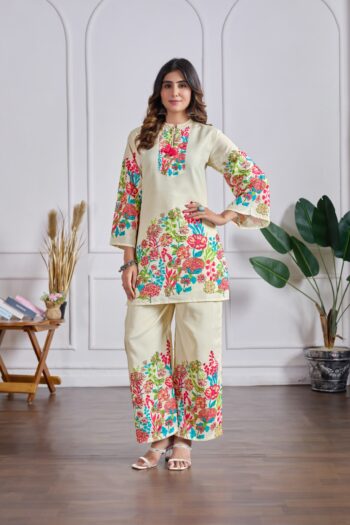 Shaarika Floral Print Heavy Cotton Co-ord Set for Women