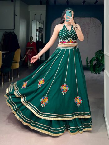 Shaarika Navratri Gamthi Work Lehenga Choli Set