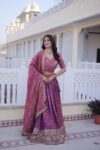 Shaarika YSL Silk Embroidered Lehenga Choli Dupatta Set