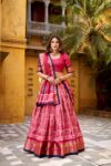 Shaarika Dola Silk Lehenga Choli Set with Batik Print