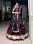 Shaarika Chinon Navratri Lehenga Choli Set with Mirror Work