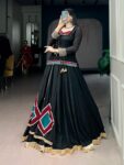 Shaarika Marble Navratri Lehenga Set with Sheer Tunic