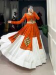 Shaarika Pure Rayon Gamthi Patch Work Navratri Lehenga