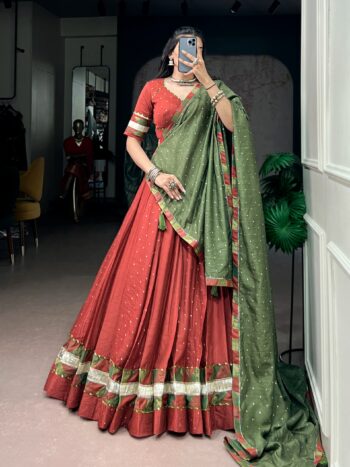 Shaarika Chanderi Zari Weaving Navratri Lehenga Set
